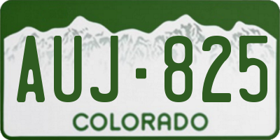 CO license plate AUJ825