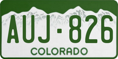 CO license plate AUJ826