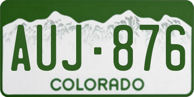 CO license plate AUJ876