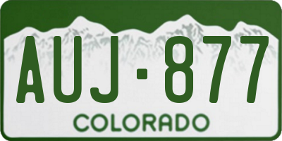 CO license plate AUJ877
