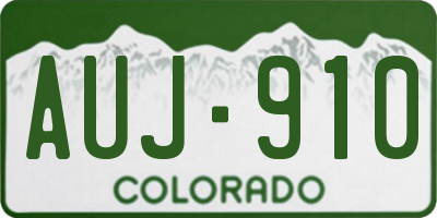 CO license plate AUJ910