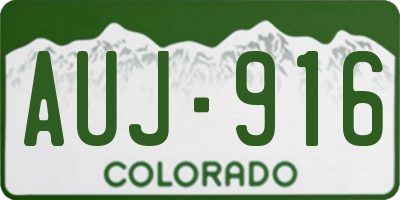 CO license plate AUJ916