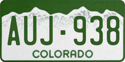 CO license plate AUJ938