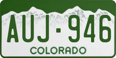 CO license plate AUJ946