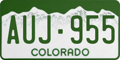 CO license plate AUJ955