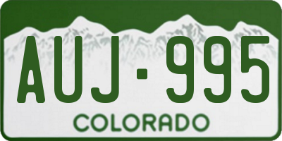 CO license plate AUJ995