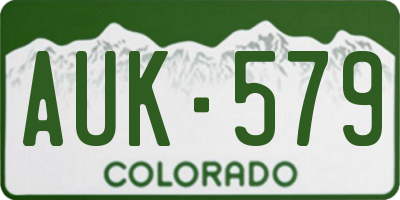 CO license plate AUK579