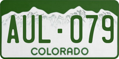 CO license plate AUL079