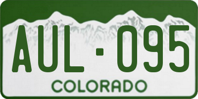 CO license plate AUL095