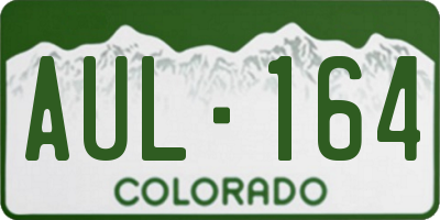 CO license plate AUL164