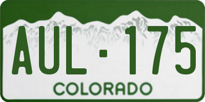 CO license plate AUL175