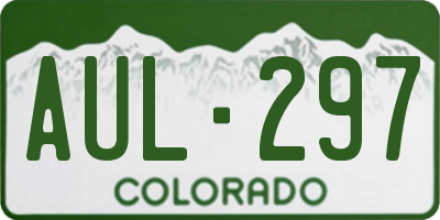 CO license plate AUL297