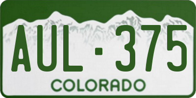 CO license plate AUL375