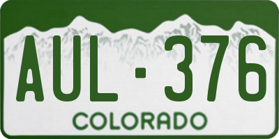CO license plate AUL376
