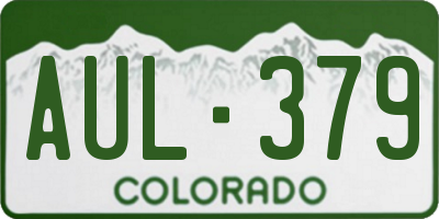 CO license plate AUL379