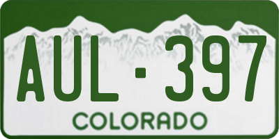 CO license plate AUL397