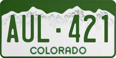 CO license plate AUL421