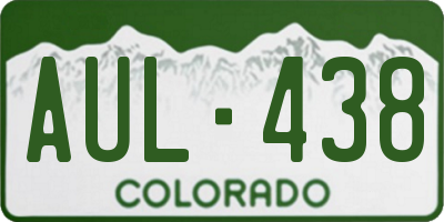 CO license plate AUL438