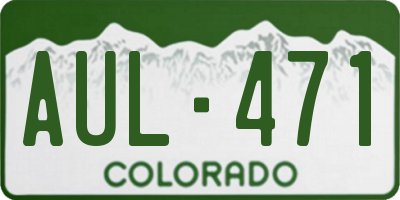 CO license plate AUL471