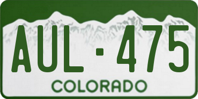 CO license plate AUL475