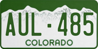 CO license plate AUL485