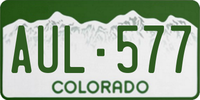 CO license plate AUL577