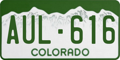 CO license plate AUL616