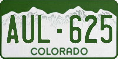 CO license plate AUL625