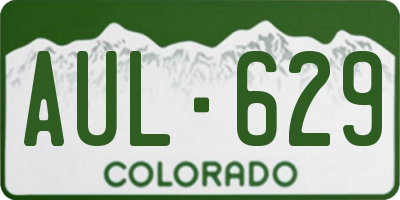 CO license plate AUL629