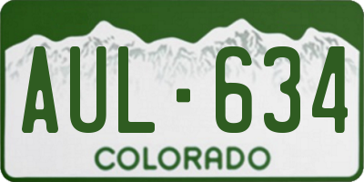 CO license plate AUL634