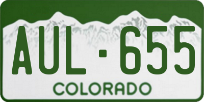 CO license plate AUL655