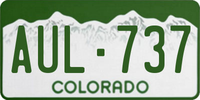 CO license plate AUL737