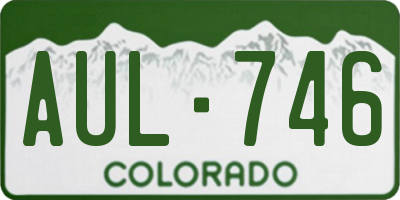 CO license plate AUL746