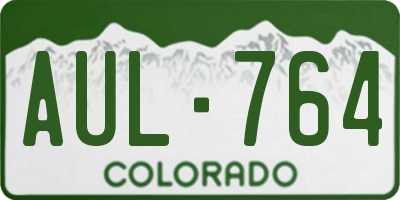 CO license plate AUL764