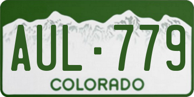 CO license plate AUL779