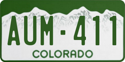 CO license plate AUM411