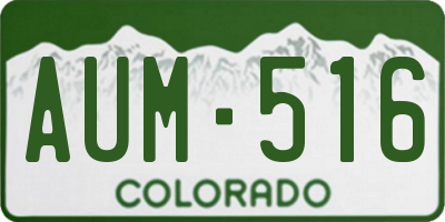 CO license plate AUM516