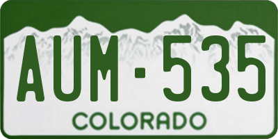 CO license plate AUM535