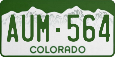 CO license plate AUM564