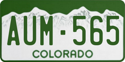 CO license plate AUM565