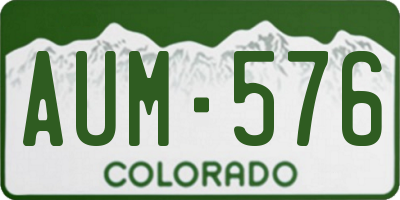 CO license plate AUM576