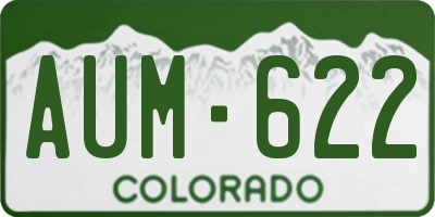 CO license plate AUM622