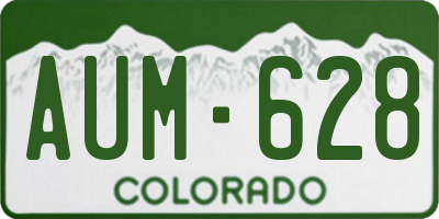 CO license plate AUM628