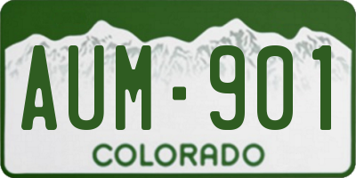 CO license plate AUM901