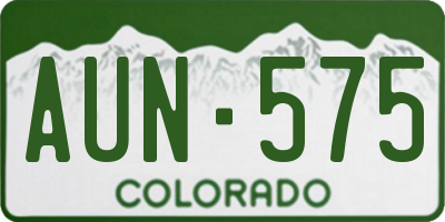 CO license plate AUN575