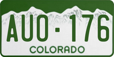 CO license plate AUO176