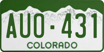 CO license plate AUO431