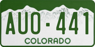 CO license plate AUO441
