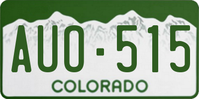 CO license plate AUO515