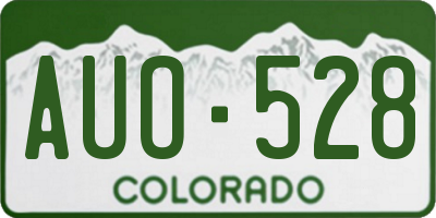 CO license plate AUO528